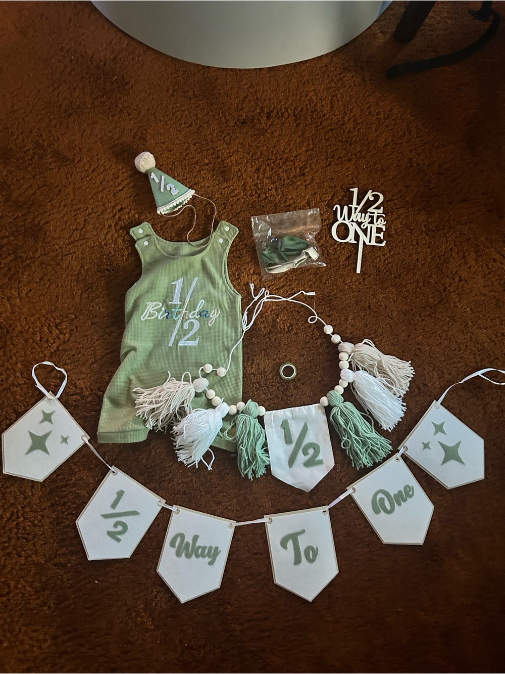 Mayoral Mint Green 1/2 Birthday Outfit & Banner Set